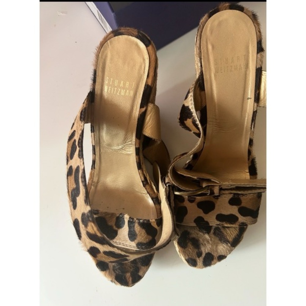 STUART WEITZMAN  wedge sandals  X-ray Cogleo  .RARE. ‎  US Size 8.5 - Picture 10 of 11